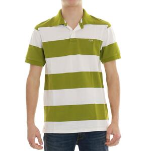 POLO A RIGHE OLIVA